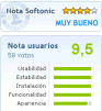  Nota otorgada a EuroSuite Utilities por el equipo de Softonic 